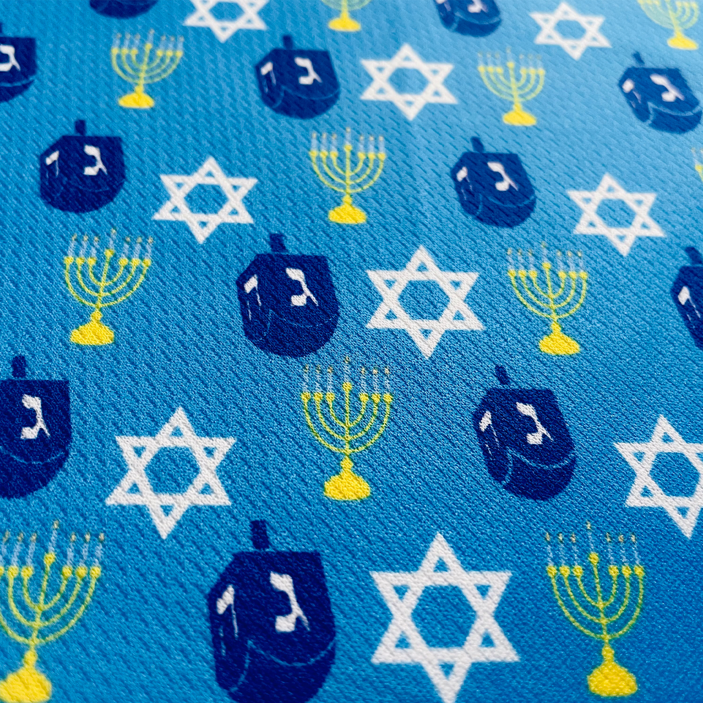 Hanukkah Blue Dreidel Tie On Dog Bandana