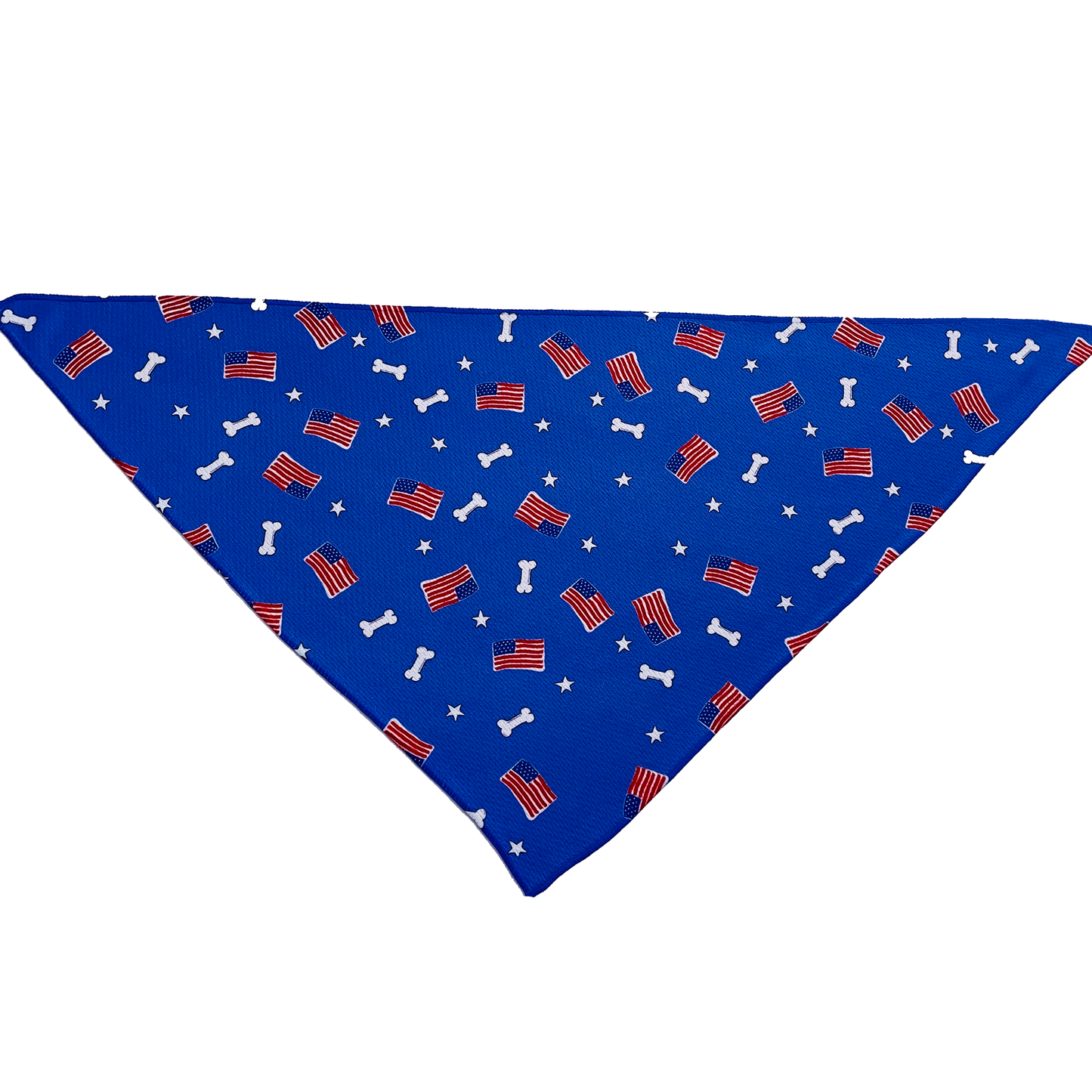 Red, White and Bones American Flag USA Tie On Dog Bandana