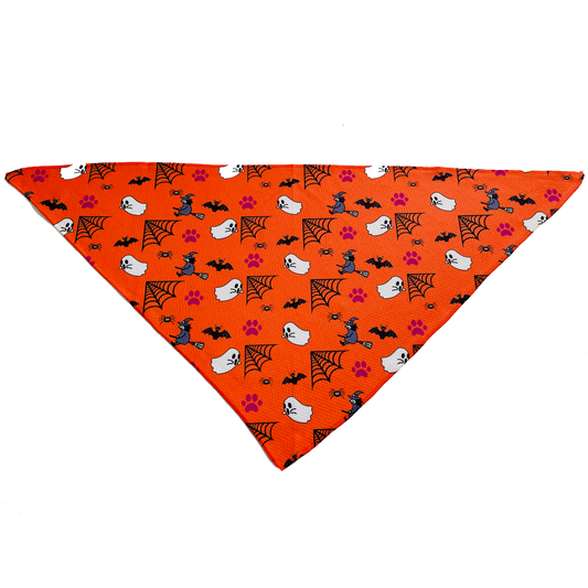 Halloween Orange Tie On Dog Bandana