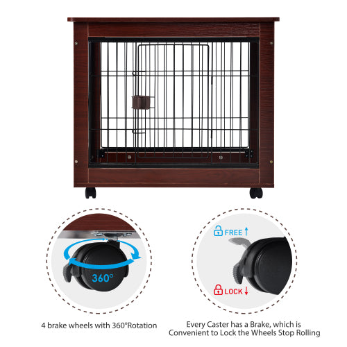 Furniture Style Pet Dog Crate Cage End Table